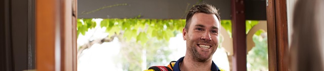 Tradie entering home