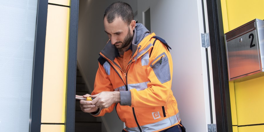 Locksmith at front door