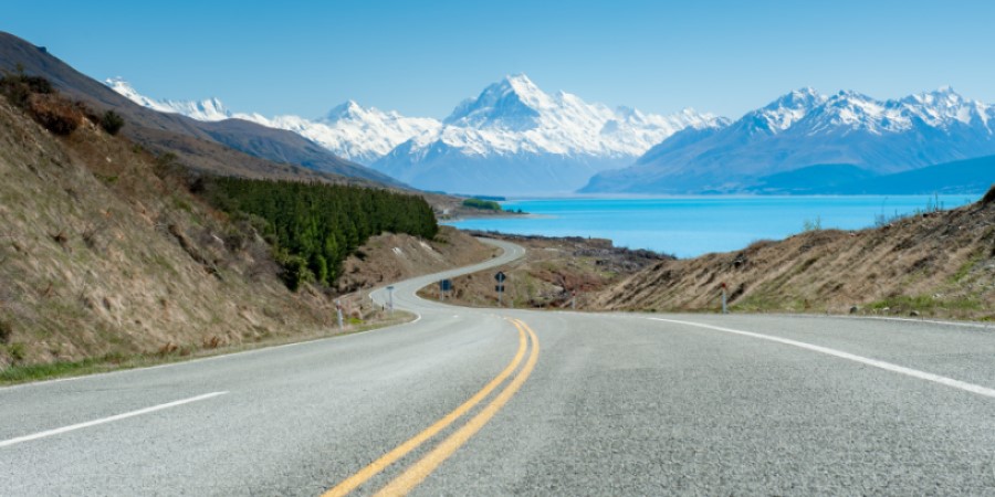 New Zealand snow capped mountain, Mount Cook