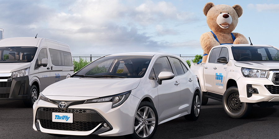Thrifty cars and teddy